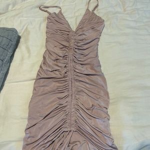 Pink Ruched Bodycon dress
